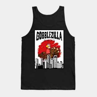 Gobblezilla Turkey Day Zilla Funny Gift Thanksgiving Day Tank Top